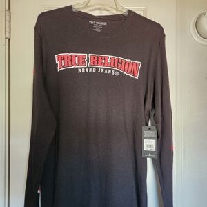 True Religion Black Long Sleeve Tee
